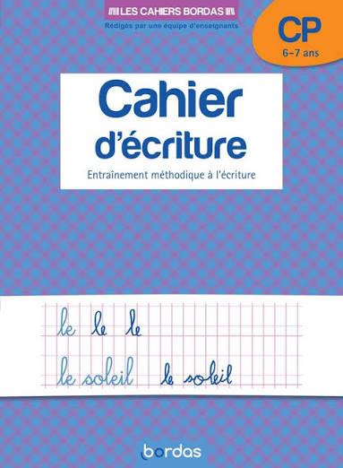 Cahier d'ecriture bordas CP 6-7 ANS