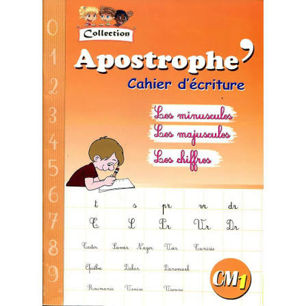 Cahier d'ecriture apostrophe 4 CM1