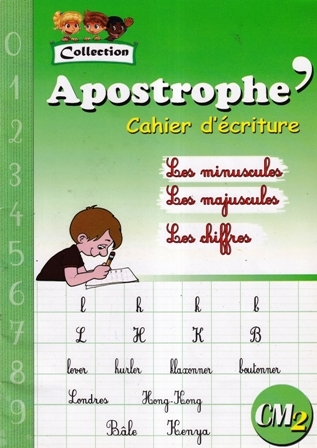 Cahier d'ecriture apostrophe 5 CM2