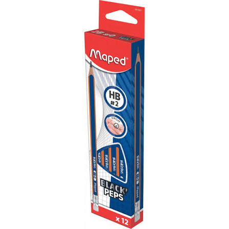 Crayon Maped HB2 Unite avec gomme 