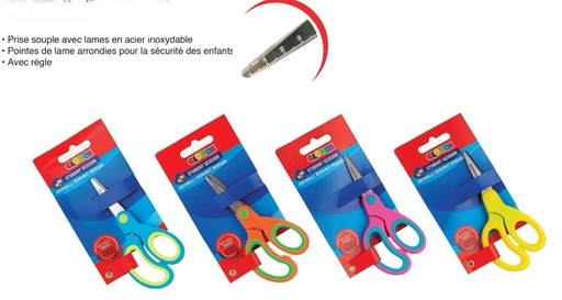 [AR0002496] Ciseaux Ecolier avec Regle Globox