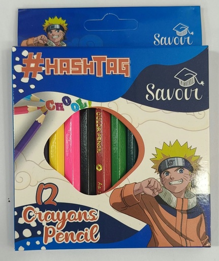 [AR0002649] 12 Crayon Couleur court Savoir