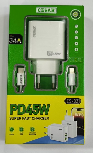 [AR0002653] Chargeur Phone 45W avec cable USBc